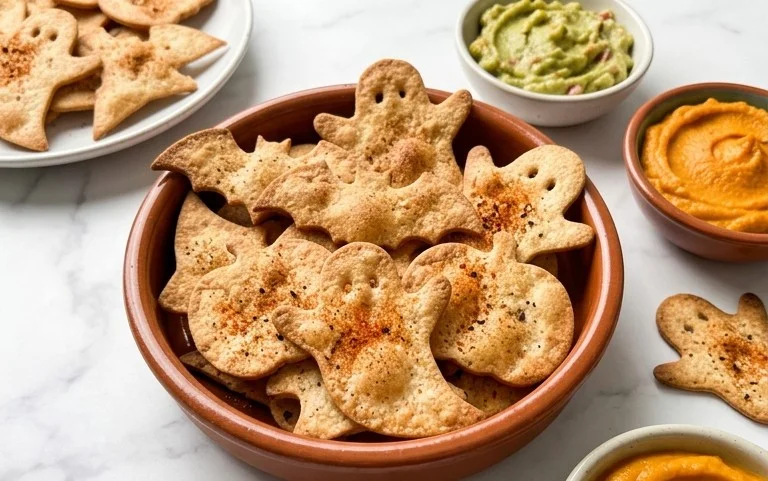 Spooky Baked Halloween Chips