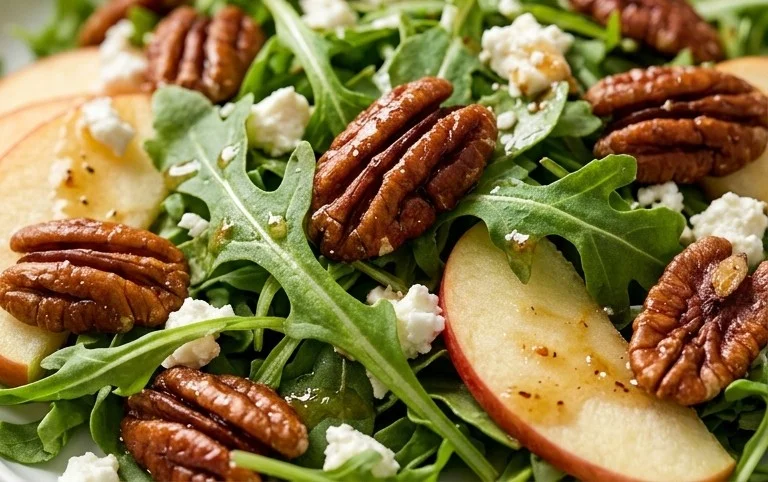 Apple Arugula Salad With Maple Pecans