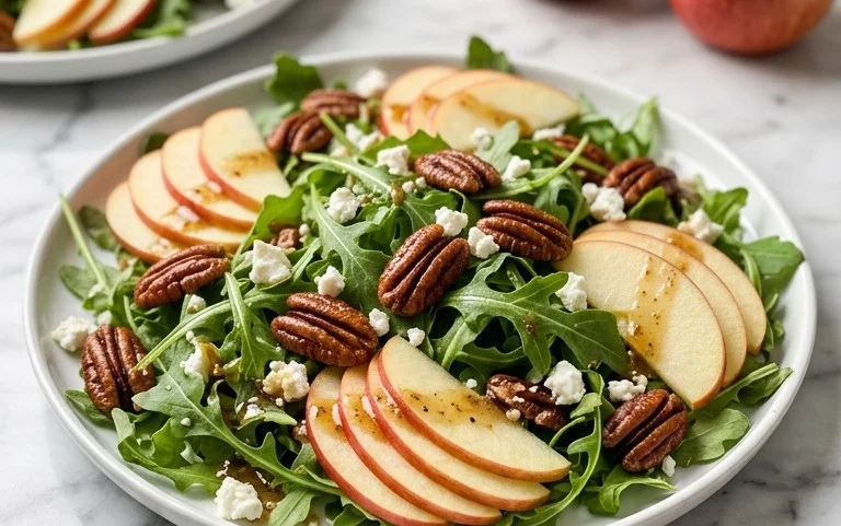 Apple Arugula Salad With Maple Pecans